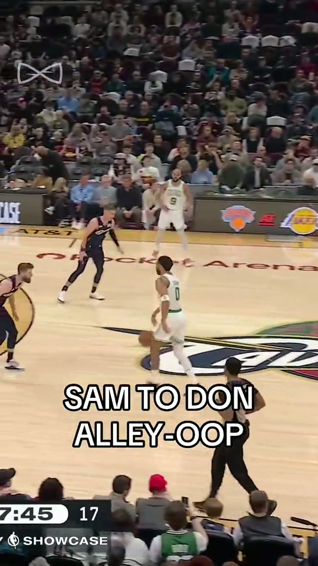 Sam with the lob, Don with the finish! #LetEmKnow #Cavs #DonovanMitchell #SamMerrill #NBA 