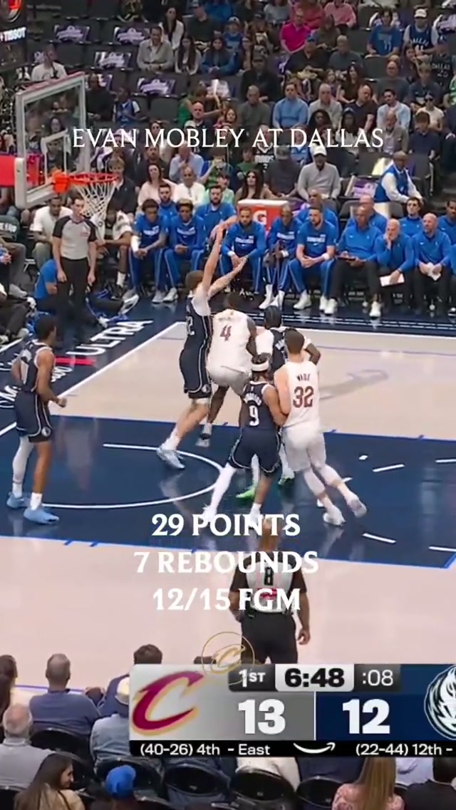 EVAN MOBLEY: tone setter. #LetEmKnow #Cavs #EvanMobley #NBA 