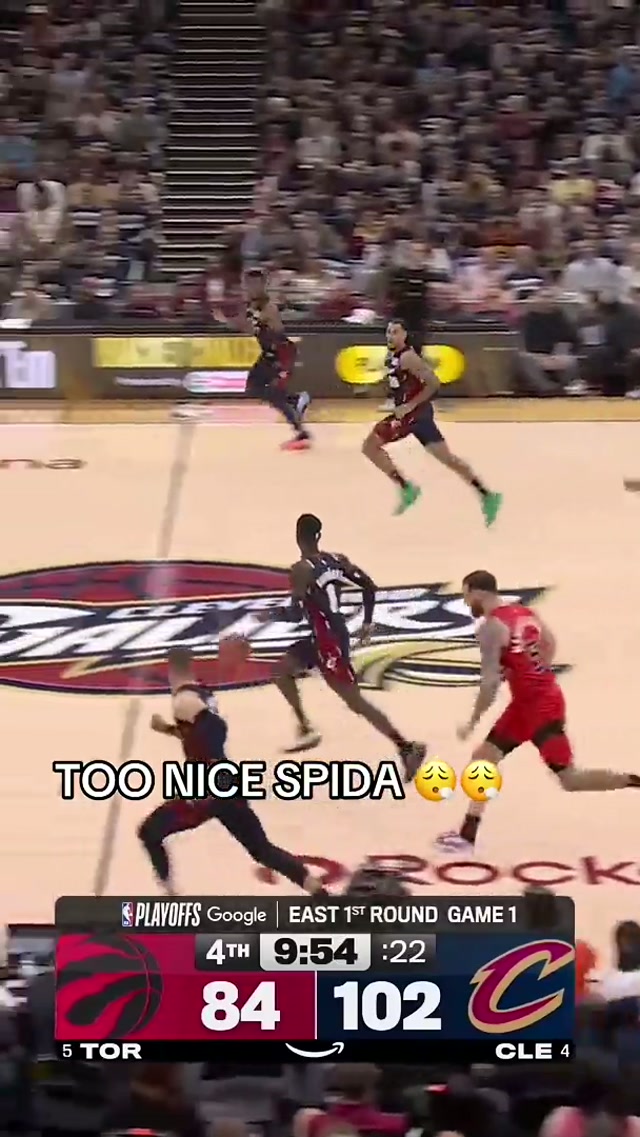 SHEEEEEEEEESH 45 #donovanmitchell #cavs #nbaplayoffs #cavsraptors #spida 