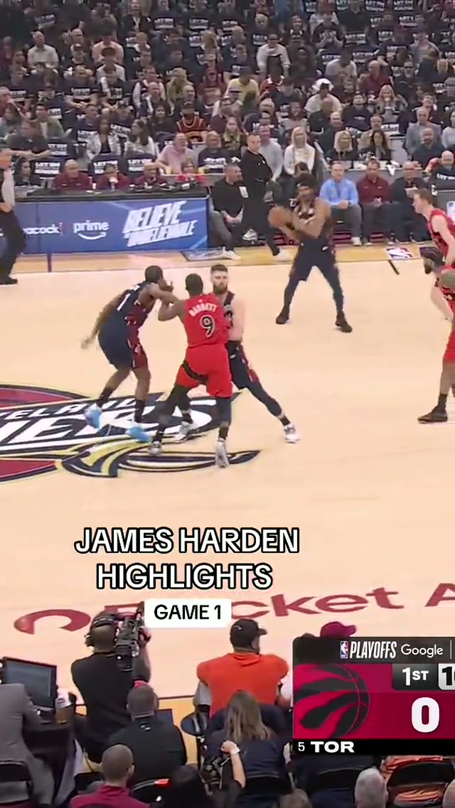 game uno. #cavs #nbaplayoffs #cavsraptors #jamesharden #harden 
