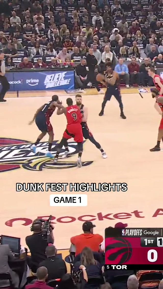 Take cover this could be a reoccurring event #cavsraptors #nbaplayoffs #dunk 