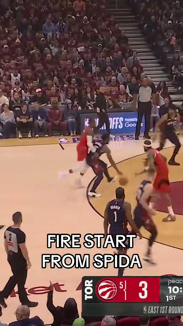 🔥 DONOVAN’S HOT START IN GAME 2. #LetEmKnow #Cavs #DonovanMitchell #NBA 