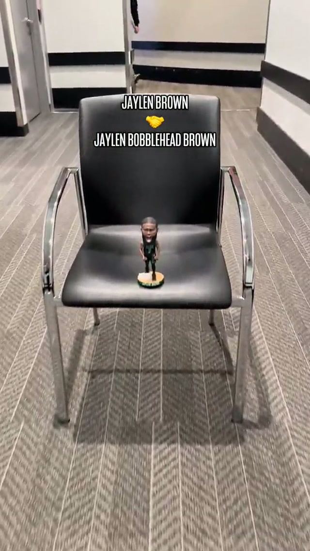 JBobblehead is approved by JB 🤝 #bobblehead #jaylenbrown #celtics #bostonceltics 