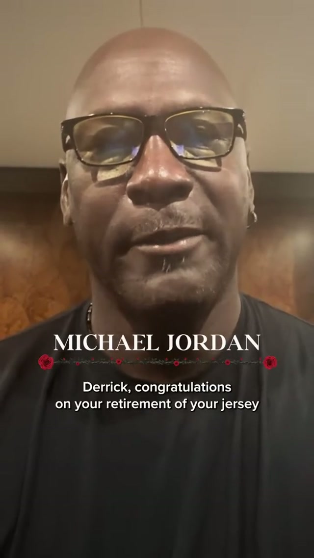 MJ has a message for Derrick Rose 🐐 #michaeljordan #derrickrose #retirement #banner #chicagobulls 