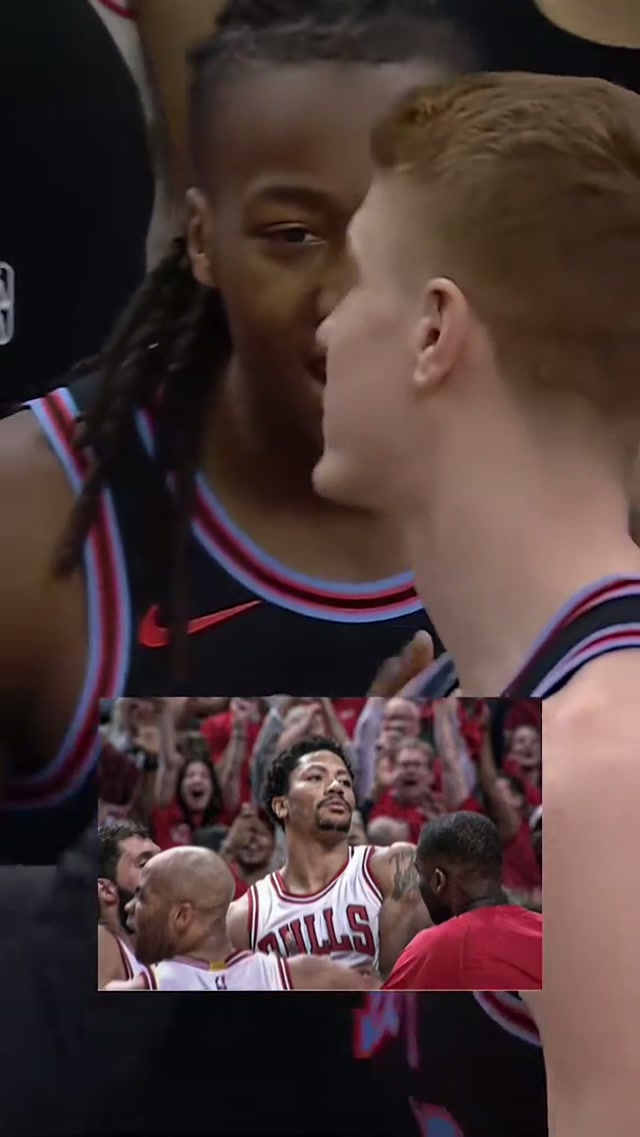 Kevin hit the D-Rose pose after his game winner 🙂‍↕️🌹#derrickrose #kevinhuerter #gamewinner #chicagobulls #nba 