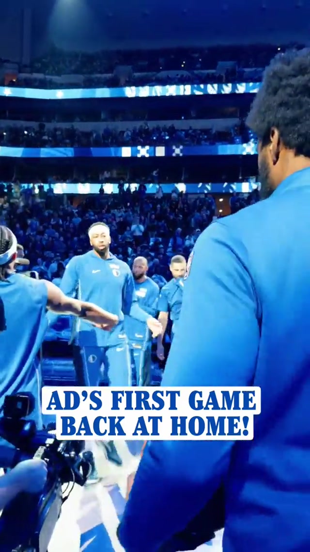 Welcome back on home court, AD #anthonydavis #dallasmavericks #nba 