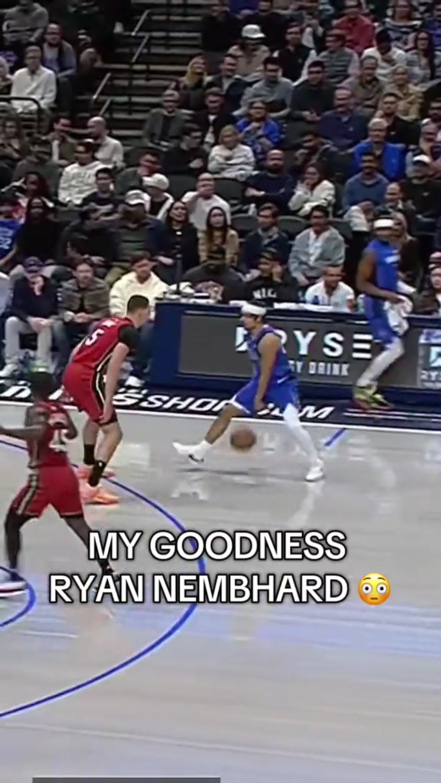Ryan is a bad bad man 😳 #ryannembhard #dallasmavericks #nba 