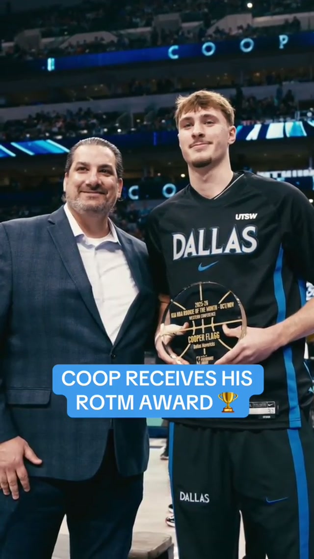 Another milestone for the kid: Western Conference Rookie of the Month 🔥 #dallasmavericks #cooperflagg #nba 
