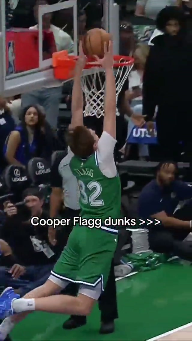 Hang on that rim, young fella 😤 #cooperflagg #dallasmavericks #nba 