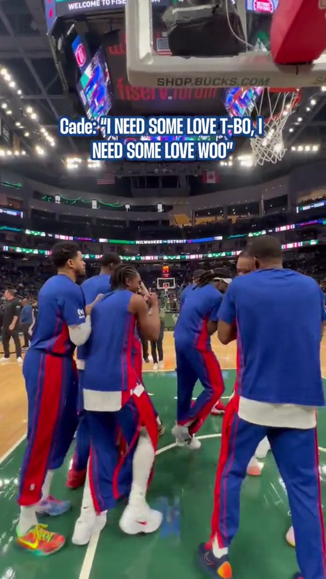 Cade was feeling left out 🤣 #nba #detroitpistons 