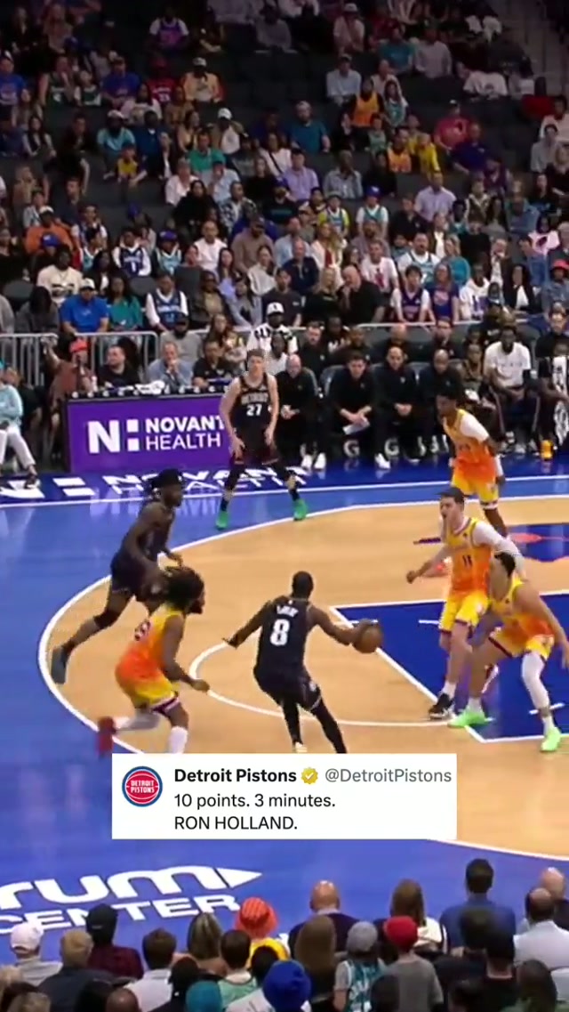 ALL IN ONE QUARTER @Ron #nba #pistons #ronholland 