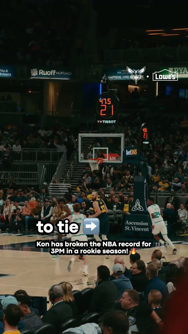 the milestone moments #charlottehornets #konknueppel #recordbreaker @Lowe’s 