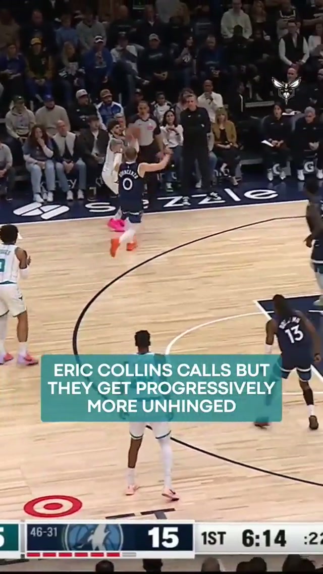 never a dull moment with eric collins on the mic #charlottehornets #nba #ericcollins 