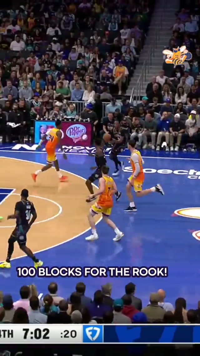 Watch out for ryan blockbrenner! 🚫 

ryan is now the 4th rookie in franchise history to reach 100 blocks. #charlottehornets #nba 