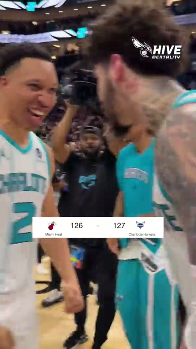 TALK TO US NICEEEEEE #charlottehornets #win 