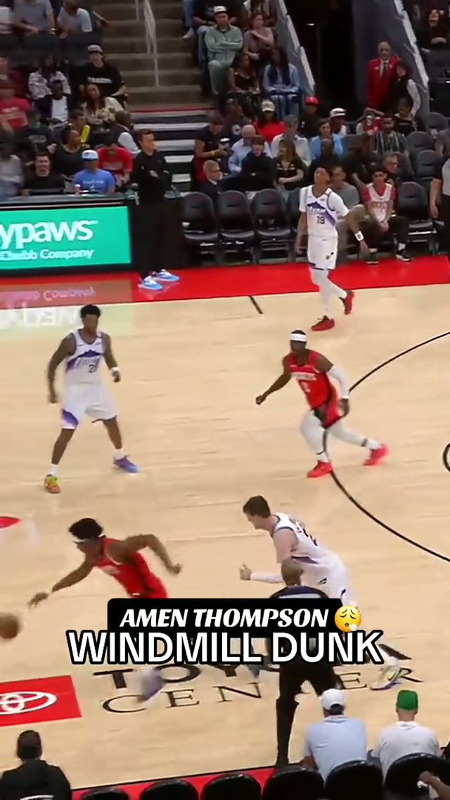 Twin’s just showing off atp 🙄 #AmenThompson #Rockets #NBA 