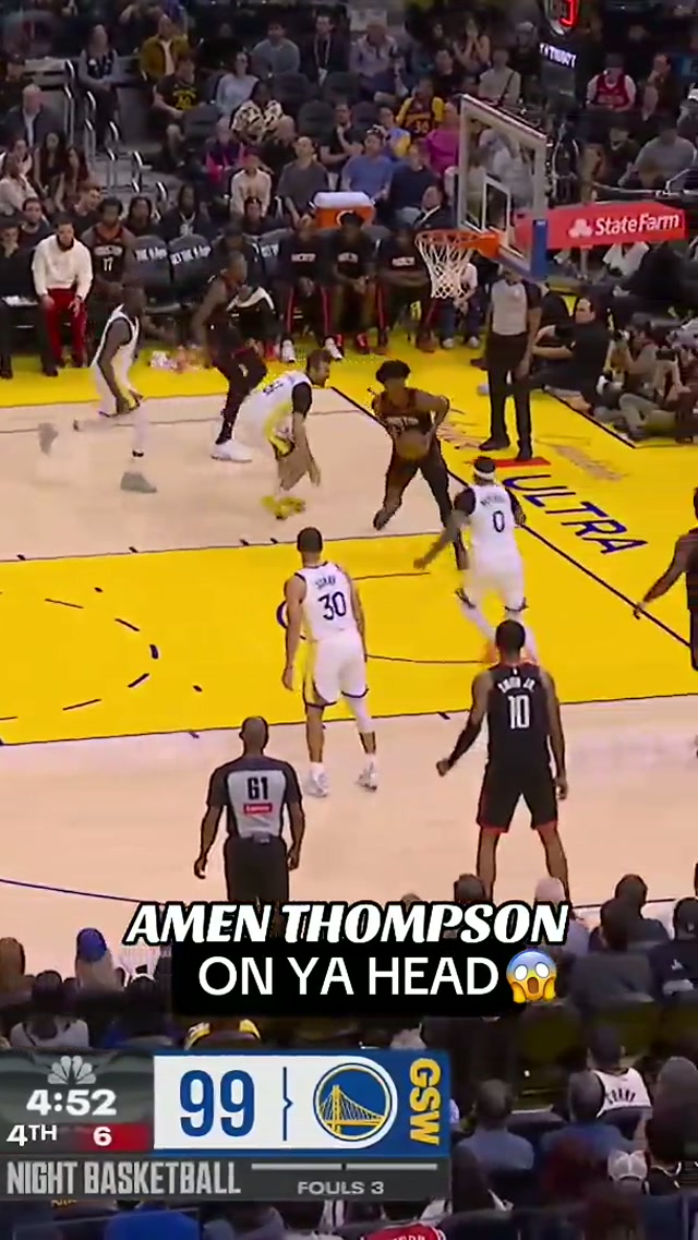 POSTER AND-ONE?! 🫢 #AmenThompson #Rockets #NBA 