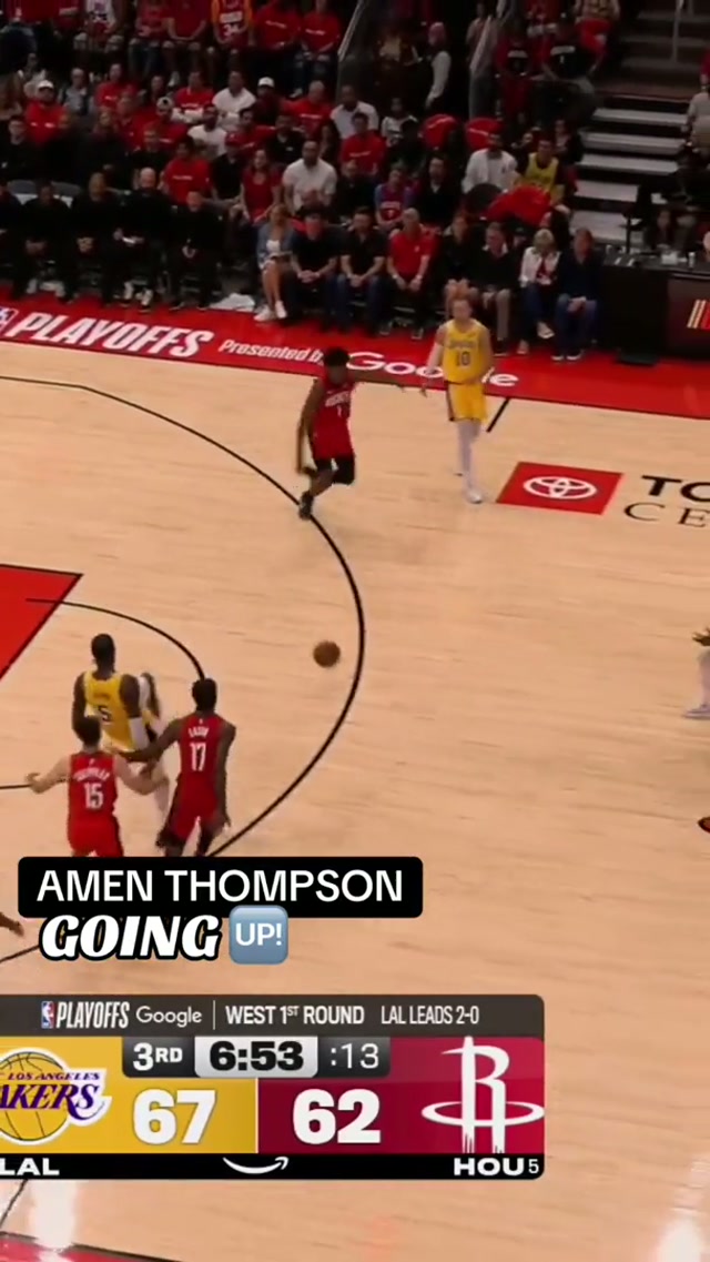 TWIN TO THE RIM 😤 #Playoffs #NBA #Rockets #AmenThompson