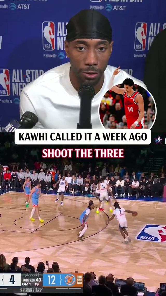 Kawhi called it and assisted it. More Yanic threes to come! 🎯 #nba #kawhileonard #clippers #basketball #fyp 