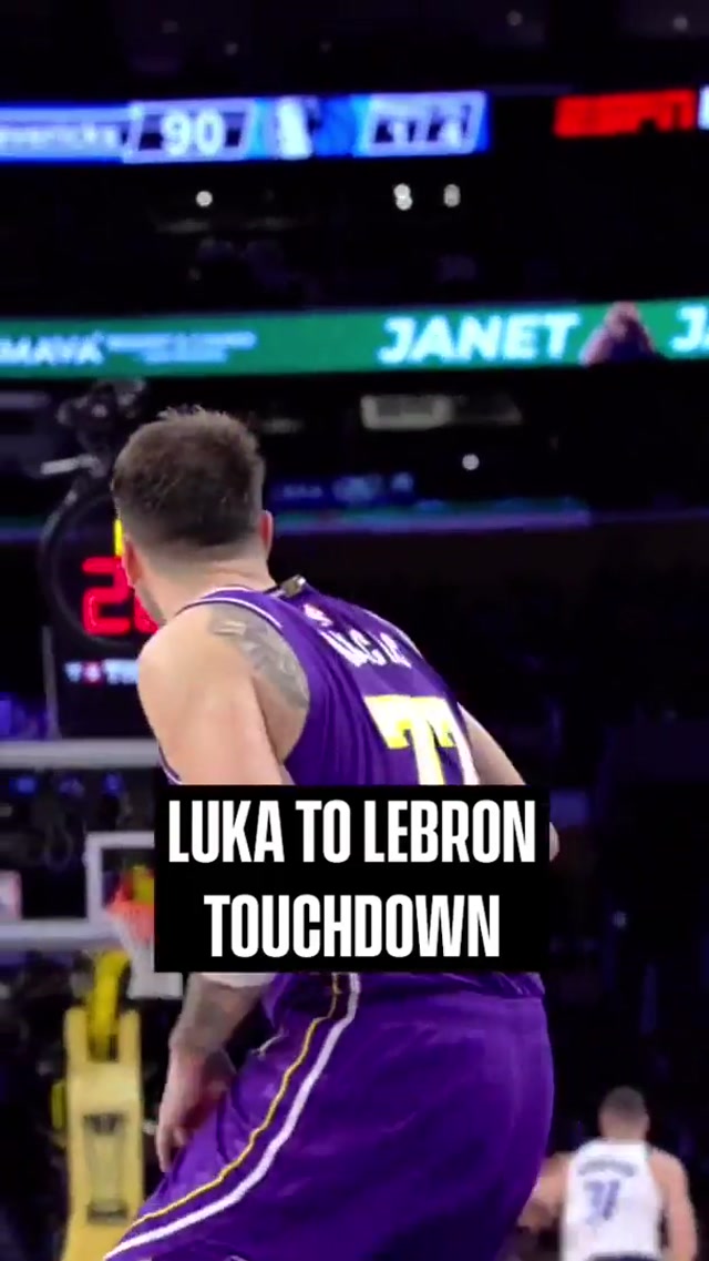 QB1 Luka 🤝 WR1 LeBron #lakers #lebron #lukadoncic