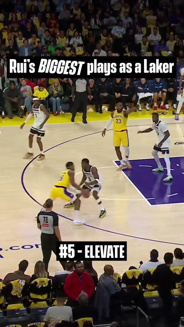 He throws it down. He knocks it down. That's Rui Hachimura. #lakers #losangeles #nba 