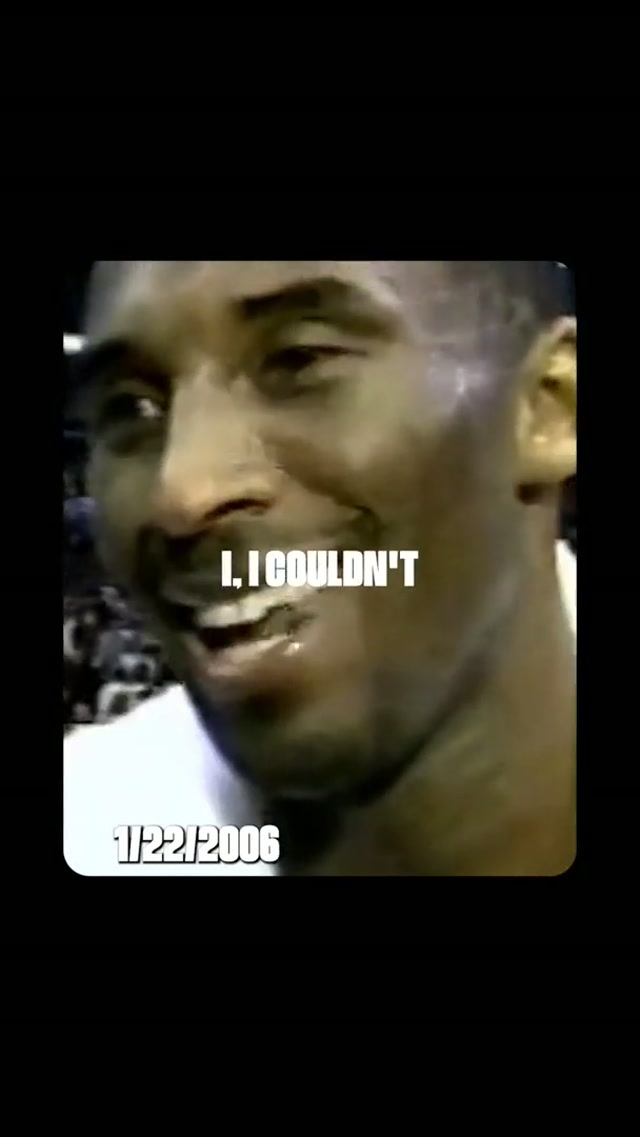 "I couldn’t even have dreamed of this when I was a kid…” 20 years ago, Kobe Bryant dropped 81 🖤🐍 #lakers