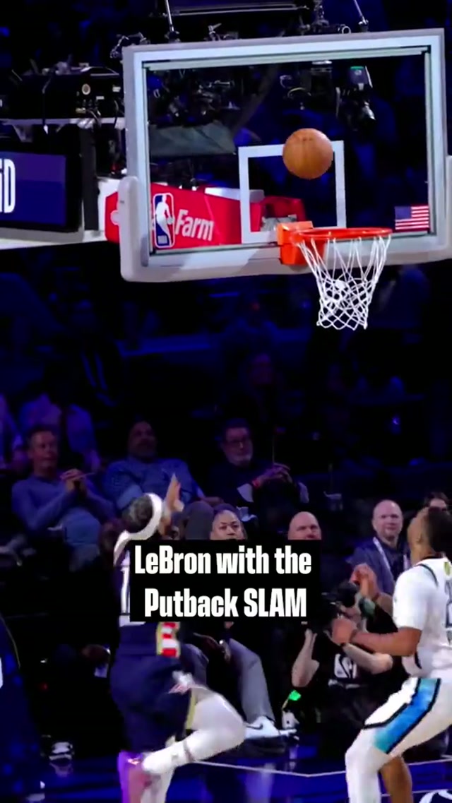 Crunch-time SLAM for LeBron #Lakers #nbaallstar 
