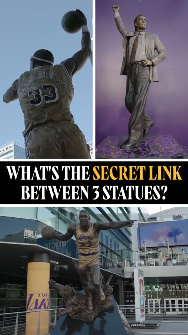 The Lakers statues’ secret Easter egg #nba