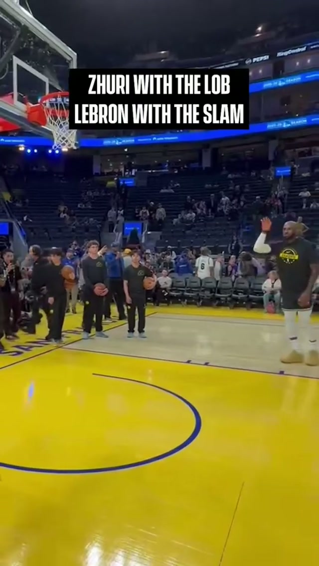 LeBron and Zhuri’s handshake 🥹 #lakers