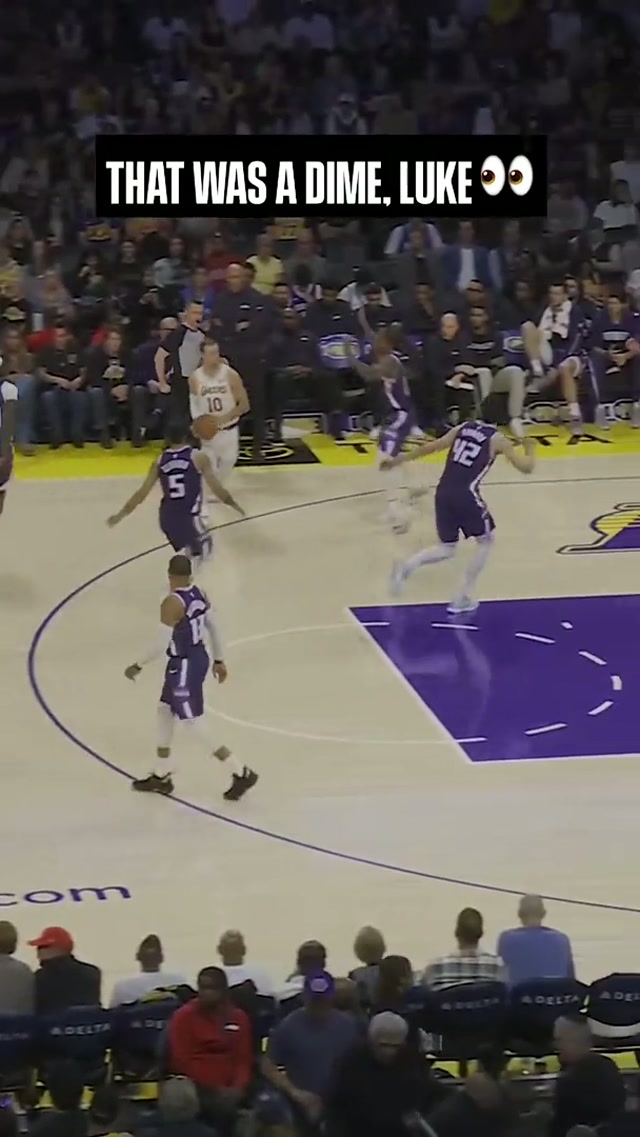 That was smooooth, Luke 😎 #Lakers #NBA