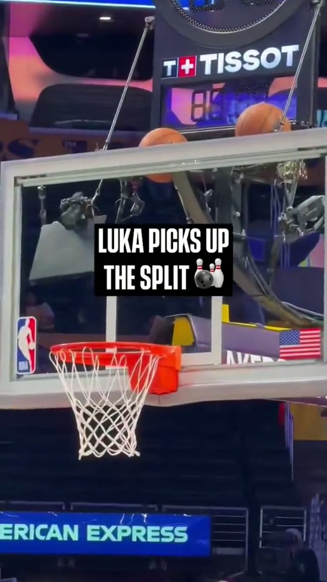 Basketball but make it bowling 😎 #lakers #lukadoncic