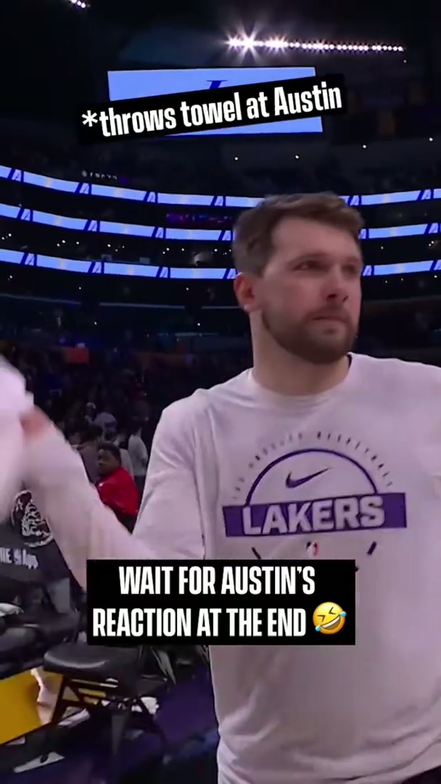 Never a dull moment with Luka and Austin 😂 #lakers