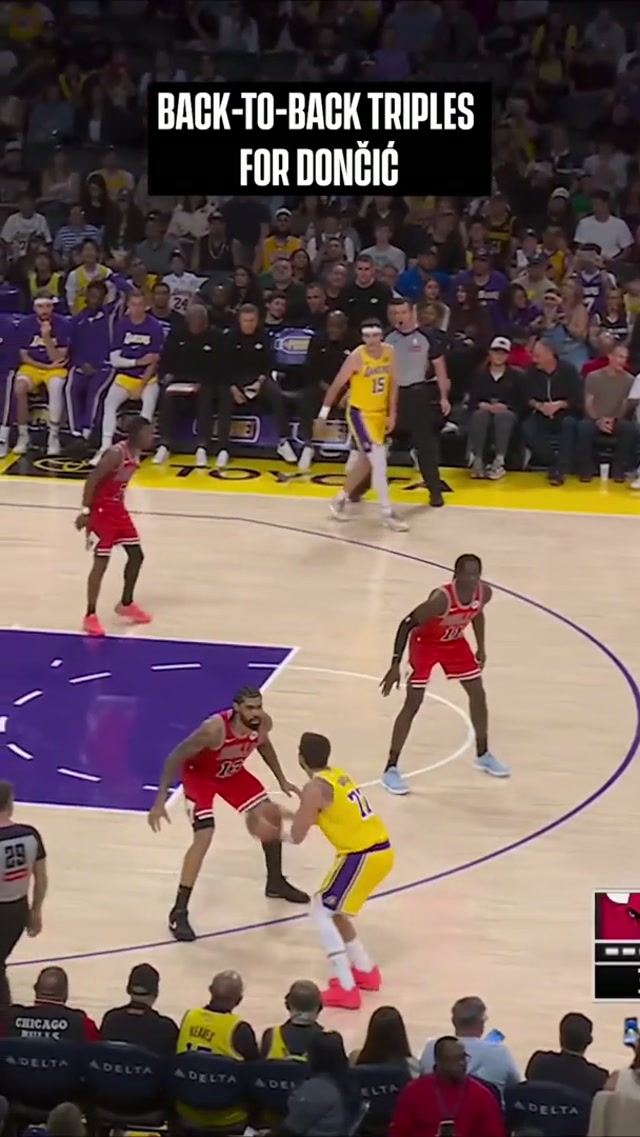 BACK-TO-BACK triples for Luka Dončić #NBA 