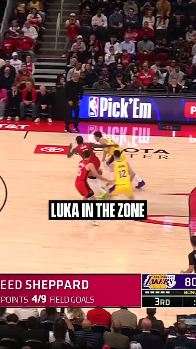 TOUGH trey from Luka 😤 #Lakers 