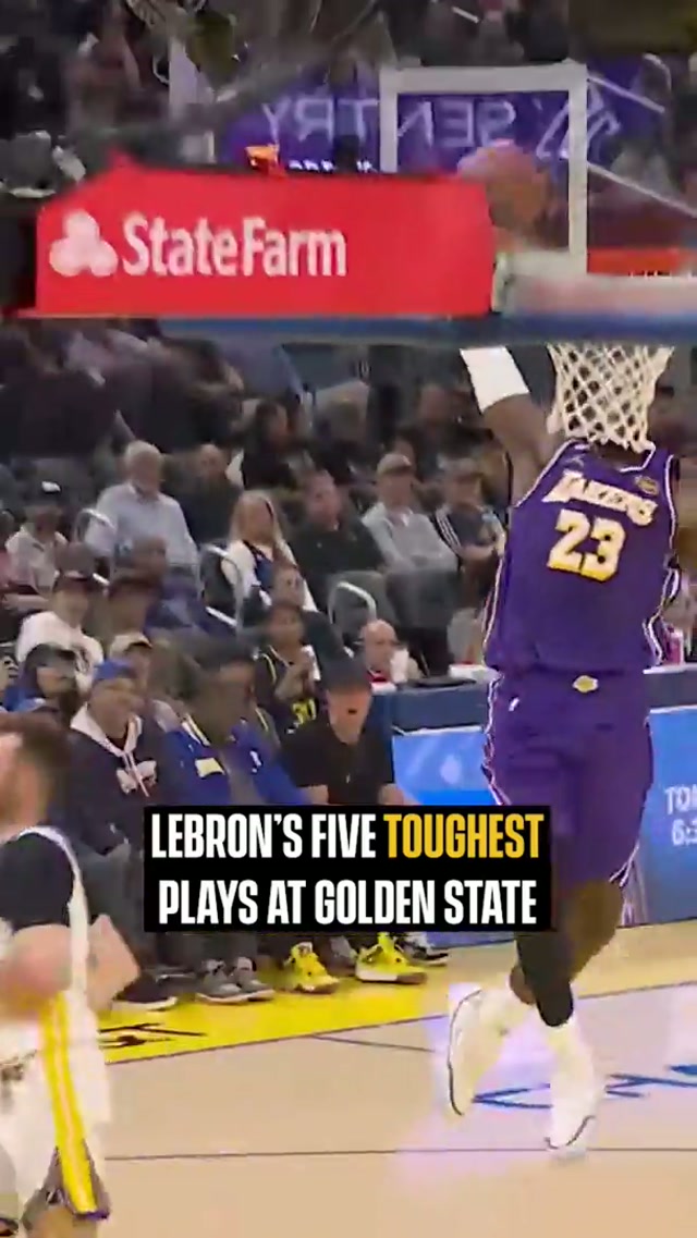 Counting down LeBron's 5 TOUGHEST plays vs the Warriors #NBA