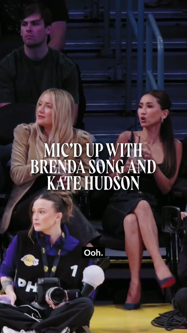 “I love Pau so much!” Brenda Song and Kate Hudson mic’d up at the Lakers game 💜 #nba