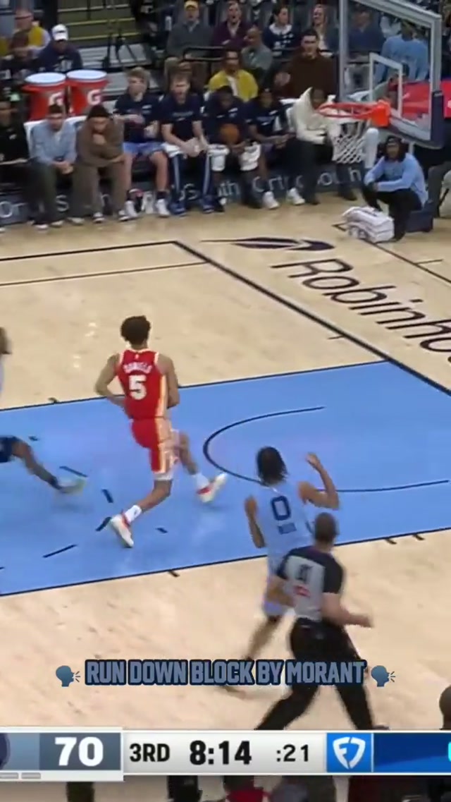Run down block by 12 😤 #jamorant #memphisgrizzlies #block @NBA 