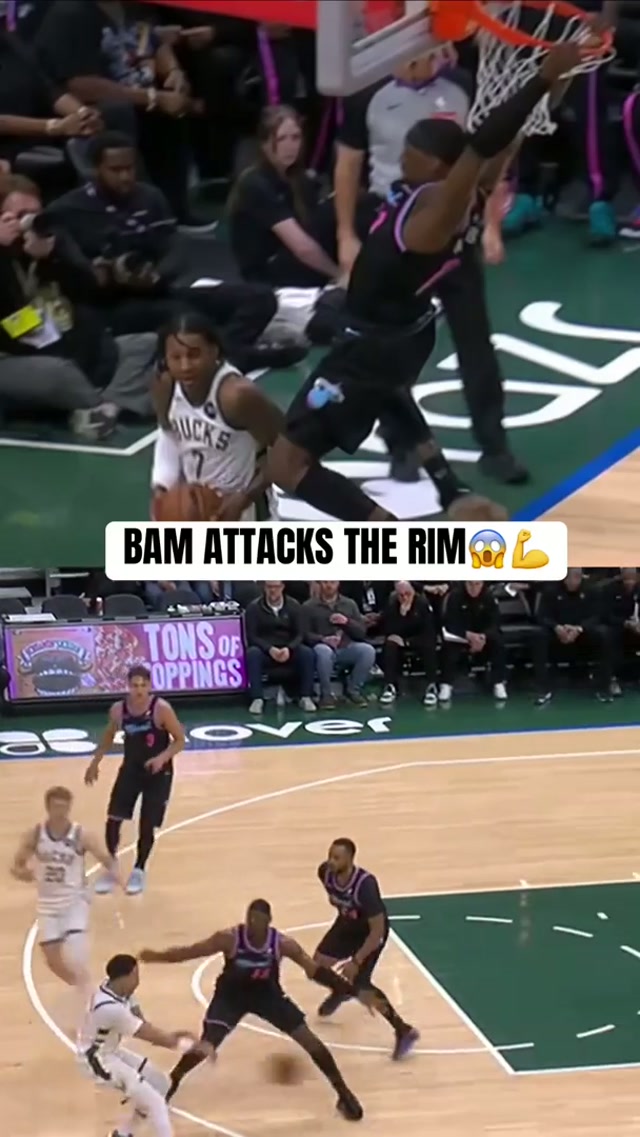 BAM SLAM 😤😤 #dunk #rim #basketball #miami #ohmy 