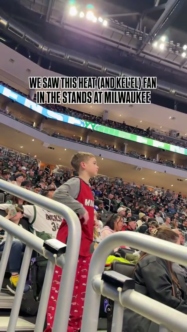 He won’t forget this 🥹 #nba #miamiheat #fan #happy 