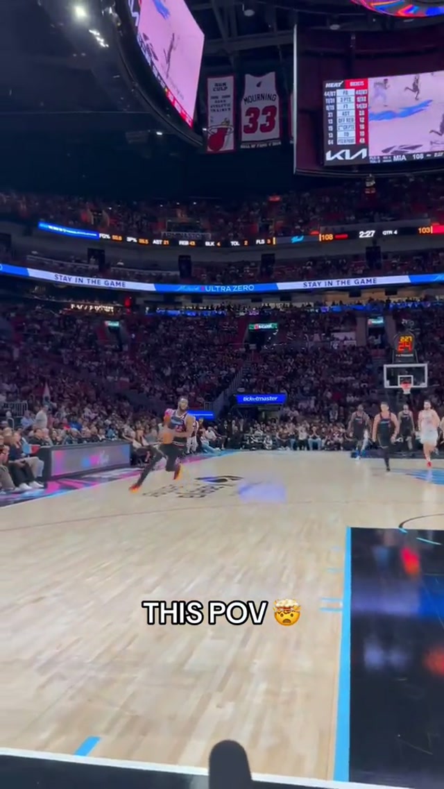 WIGGS THIS IS INSANE!! #nba #miami #pov #crazy 