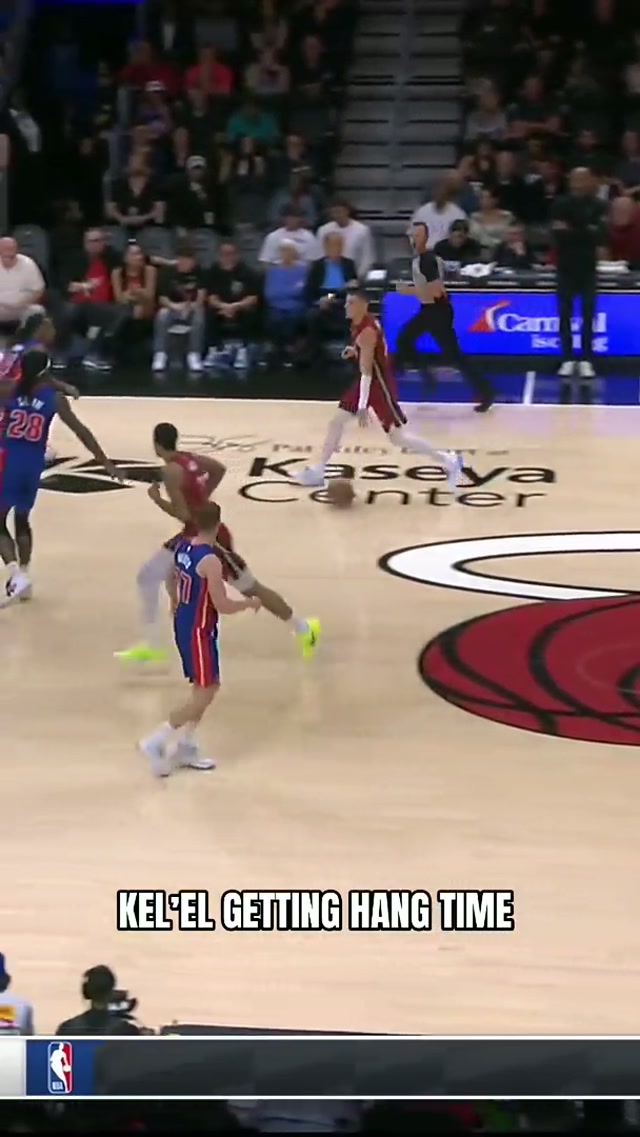 He really said I’ll just hang out here 😂 #nba #miami #dunk #chill 