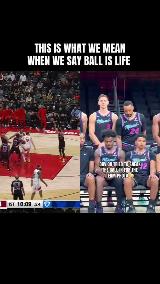 #duet with @Miami HEAT #NBA You’ll never catch him without the 🏀 in hand fr fr 
