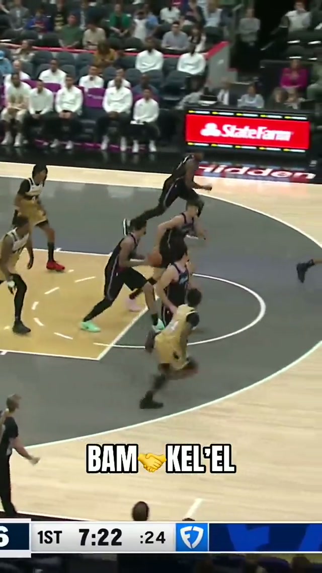 That big connection 💪 #bam #kelel #miamiheat #nba 