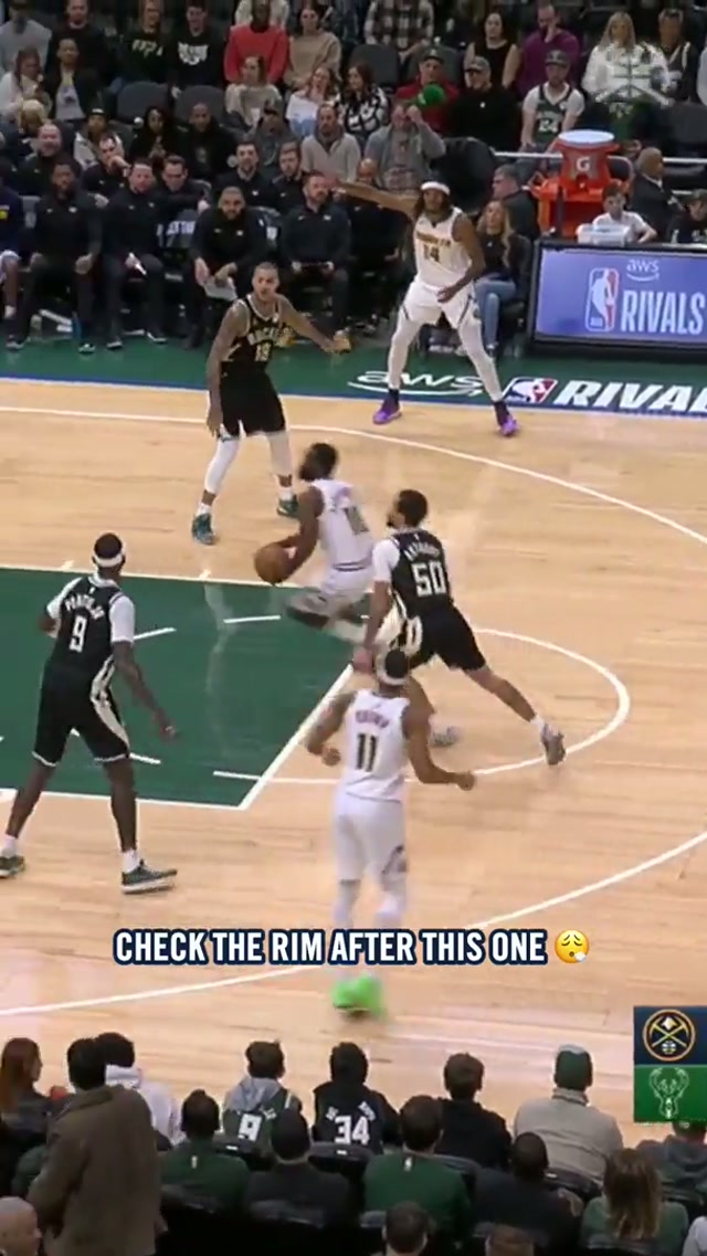 OH GOODNESS 😳 #nba #denvernuggets #basketball