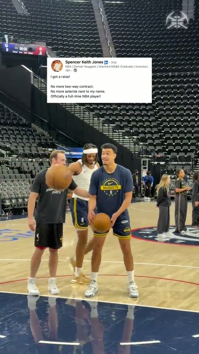 Someone got promoted today 💼 #denvernuggets #nba #spencerjones