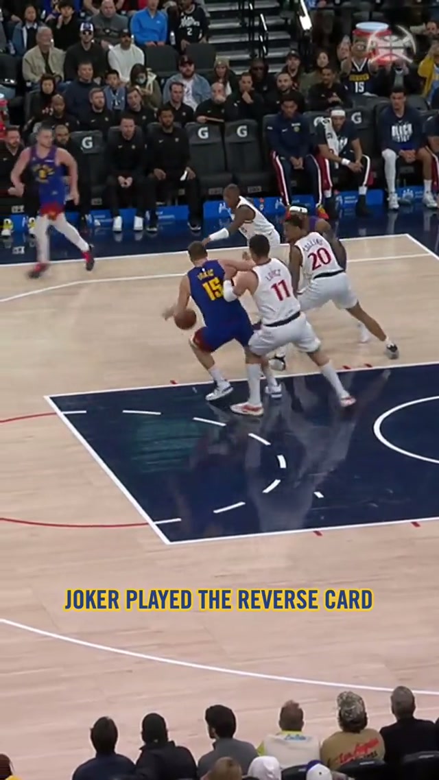 Deployed it at the right time 🔄 #denvernuggets #nikolajokic #nba