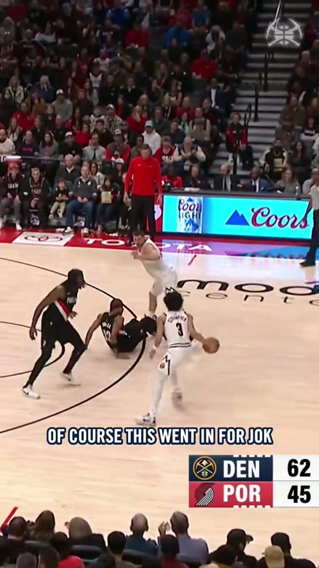 Ball does what Nikola wants 🙂‍↕️ #denvernuggets #nba #nikolajokic