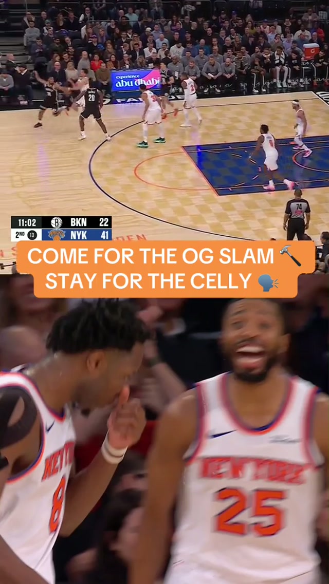 this got us HYPE too ‼️ 

#nba #nyknicks #dunk #oganunoby #celly 