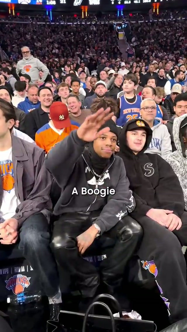 sunday funday at @The Garden 🤩 #nyknicks #celebrities #nbacelebrow #courtside 