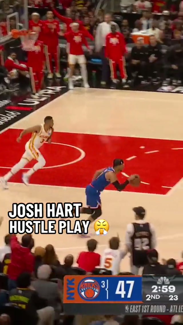 hustle buckets >> #nyknicks #joshhart #nbaplayoffs 